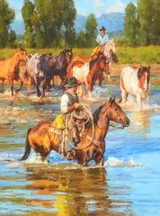 Jason Rich, Crossing the Shallows, oil on canvas