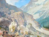 Carl Rungius, Near Summit Lake, British Columbia, 1947, oil on canvas