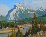 Carl Rungius, Mt. Rundle, oil on canvas