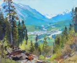 Carl Rungius, Tunnel Mountain, oil on canvas