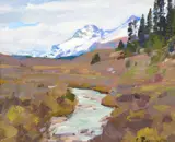 Carl Rungius, Red Castle Creek, Alberta, oil on canvas laid on board