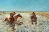 Charles Schreyvogel, Sketch for Standing Them Off