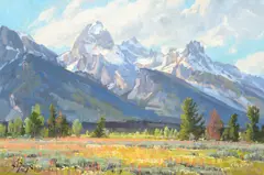 Time of the Flowers by Conrad Schwiering, 1983, oil on board, sold Jul 2019