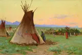 Joseph Henry Sharp, Blackfeet Sun Dance, 1903, oil on canvas