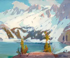 Orrin White, Sierra Lake, oil on canvas