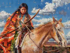 Jeremy Winborg, She Rides a Pale Horse, 2019, oil on board