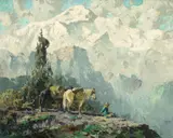 Eustace Paul Ziegler, Mount McKinley, oil on board