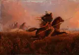Charles Carl Wimar, Indians on the Prairie, 1860, oil on board