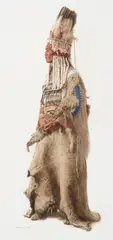 James Bama, Blackfoot Ceremonial Headdress, 1995, watercolor on paper