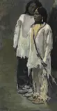 Ernest L. Blumenschein, Indian Boys, oil on canvas laid on board