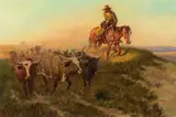 Joe Beeler, The Trail Boss, Oil on board