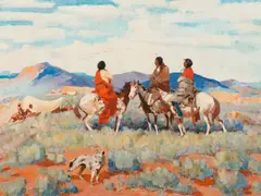 Laverne Nelson Black, Along the Old Trail, oil on canvas
