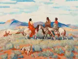Laverne Nelson Black, Along the Old Trail, oil on canvas