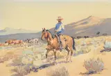 The Trail Boss by Edward Borein, watercolor on paper, sold Jul 2018