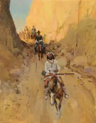 Ernest Chiriaka, Canyon Pass, 1978, oil on board