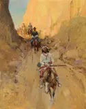 Ernest Chiriaka, Canyon Pass, 1978, oil on board