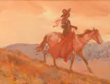 Maynard Dixon, Flathead Indian, Montana, 1911, mixed media on paper