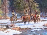 Tracks Along the River by Martin Grelle, 1998, oil on canvas, sold Jul 2018