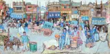 Leon Gaspard, A Street in Peking, oil on board
