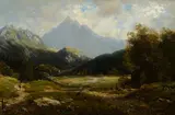 Hermann Herzog, Mountain Landscape, Switzerland, 1890, oil on canvas