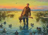 Frank B. Hoffman, Quitting Time, oil on canvas