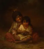 Grace Hudson, Children with a Bird’s Nest, 1926, oil on canvas