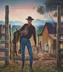 Peter Hurd, The Horse Wrangler, 1947, egg tempera on board
