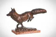 Bob Kuhn, Winter Chase, 1995, bronze