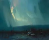 Northern Lights by Sydney Laurence, oil on canvas laid on board, sold Jul 2018
