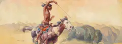 The Buffalo Hunter ( circa 1935) by Maurice Logan, oil on canvas, sold Jul 2018