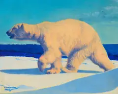 Fred Machetanz, Nanook, 1983, oil on board