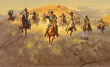 The Pistol Charge by Frank McCarthy, Oil on canvas, sold Jul 2018