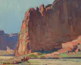Edgar Alwin Payne, Navajo Riders in Canyon de Chelly, oil on canvas