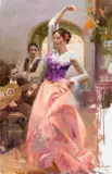 Pino, Dancing in Marbella, oil on canvas