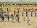 Grace Ravlin, Hopi Corn Dance, oil on canvas