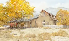 Morris Rippel, The Velarde House, 2002, watercolor on paper