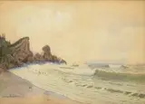 Cleveland Rockwell, Oregon Seascape, 1900, watercolor on paper