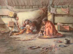 Theodore J. Richardson, Daily Work, watercolor on paper