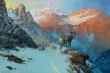 Olaf Carl Seltzer, King of the Mountain, oil on canvas