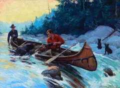 Frank Stick, A Critical Moment, 1926, oil on canvas