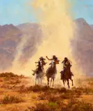 Howard Terpning, Chased by the Devil, 1990, oil on canvas