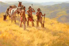 Howard Terpning, Dust of Many Pony Soldiers, 1981, oil on canvas