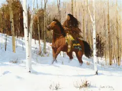 Richard D. Thomas, Her Trusty Steed, 1991, oil on board