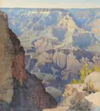 Gunnar Widforss, Grand Canyon Vista, watercolor on paper