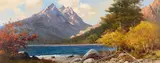 Robert Wood, Teton Autumn, oil on canvas