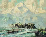 Eustace Paul Ziegler, The Goldseekers, oil on board