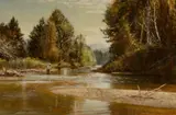 Robert Kennedy Abbett, Fishing the Shadows, 1978, oil on board