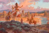Roy Andersen, A Blackfoot Lance, oil on canvas