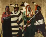 Michael Cassidy, The Four Chiefs, 2017, oil on canvas