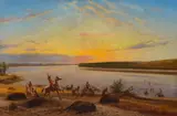 William de la Montagne Cary, After the Buffalo Hunt, oil on canvas